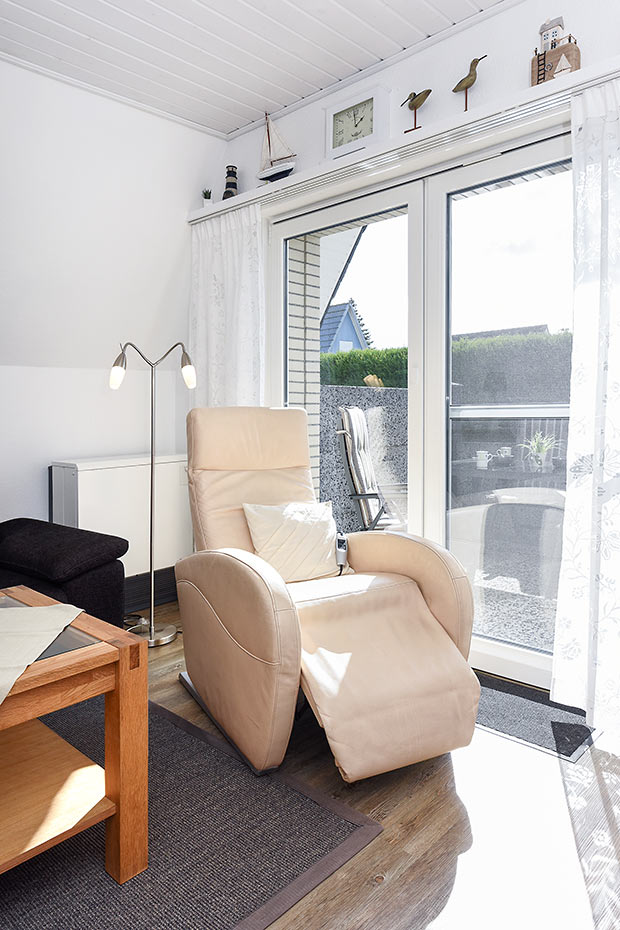 Ferienhaus „Wattwurm“ - Wohnzimmer