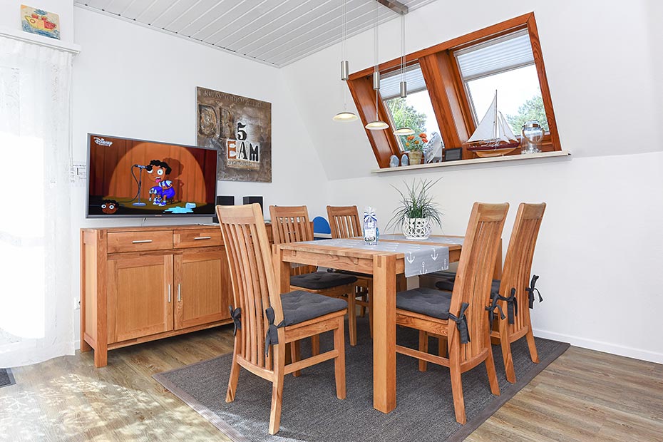Ferienhaus „Wattwurm“ - Wohnzimmer