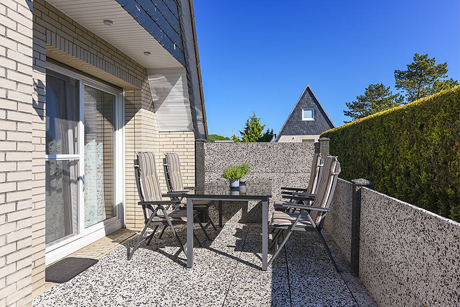 Ferienhaus „Wattwurm“ - Terrasse