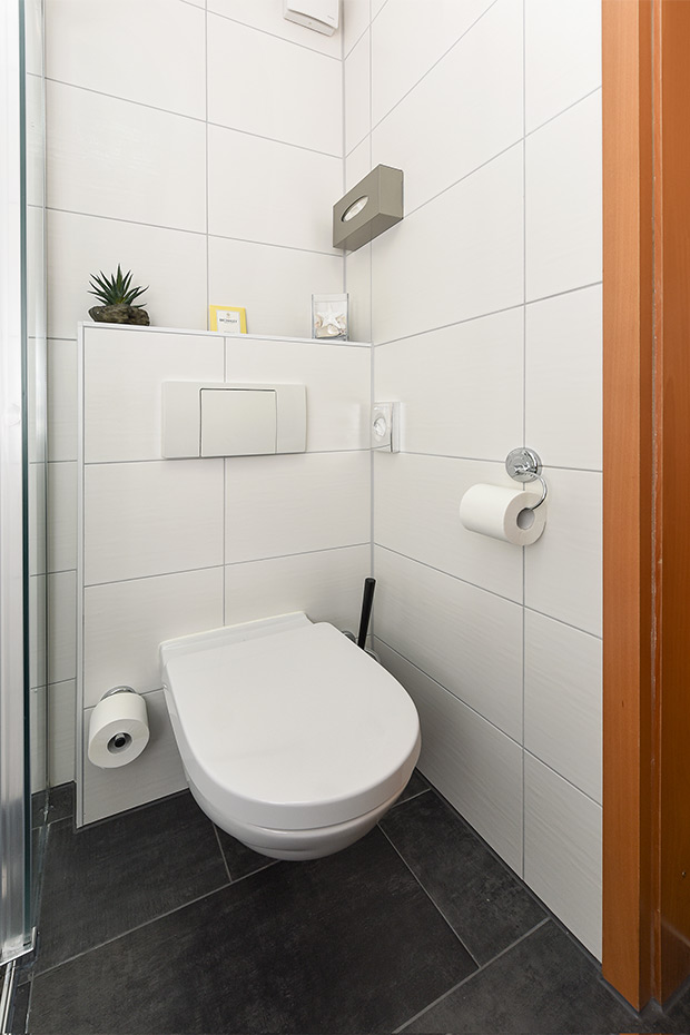 Doppelzimmer als Einzelzimmer mit Terrasse - Badezimmer