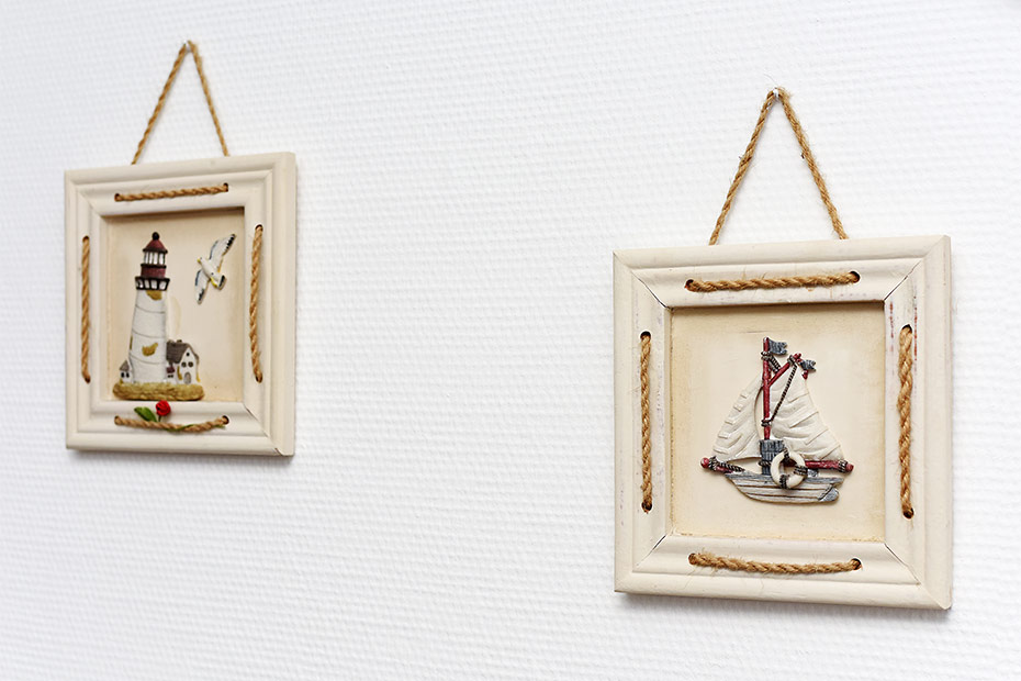 Ferienwohnung „Nordstrand“ - Wohnzimmer mit integriertem Küchenbereich