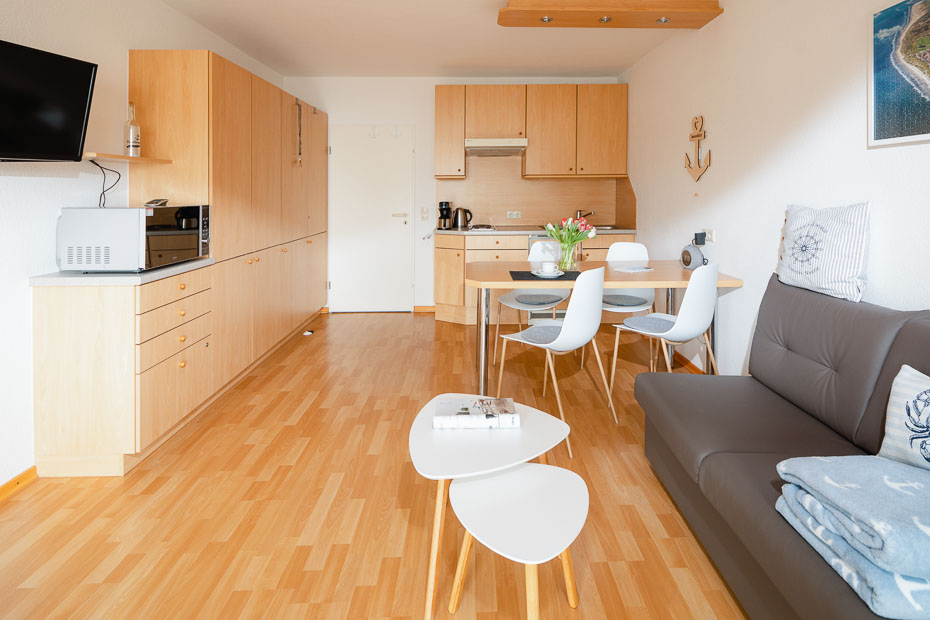 Apartment „Sonnenblick“ - Wohn- und Schlafraum mit integriertem Küchenbereich