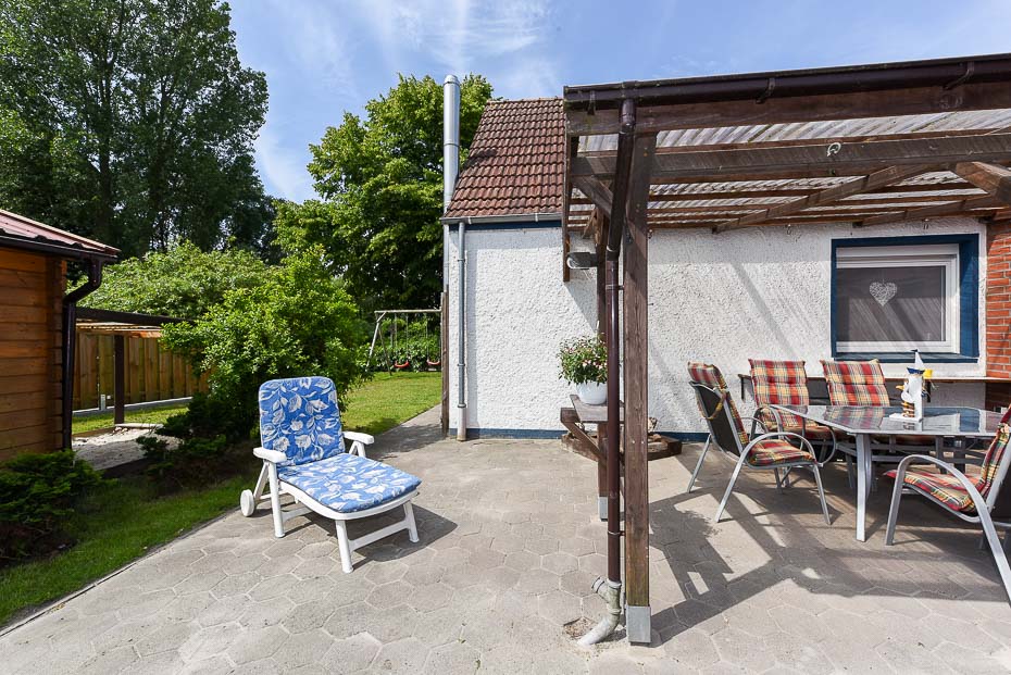 Ferienhaus „Lieblingsdüne“ - überdachte Terrasse