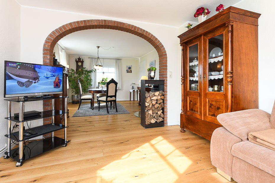 Ferienhaus „Nordsee Landhuus Heinken“ - Wohn- und Esszimmer