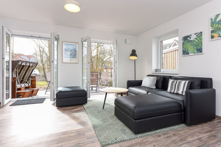 Ferienhaus „Schwalbennest“ - Wohnraum mit integrierter Küche