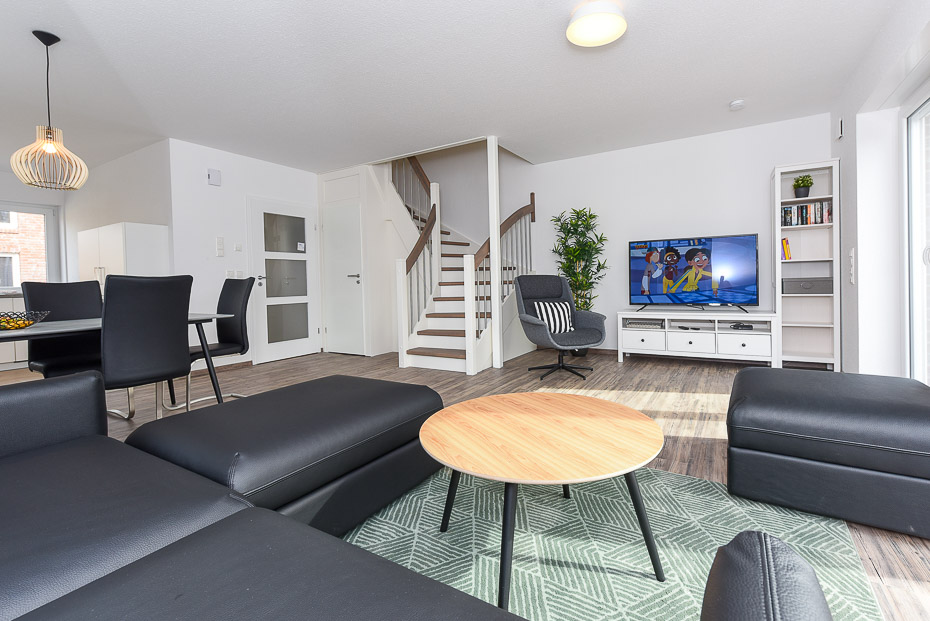 Ferienhaus „Schwalbennest“ - Wohnraum mit integrierter Küche