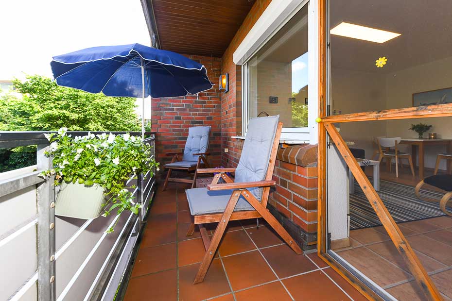 Ferienwohnung „Nordseebutze“ - Balkon