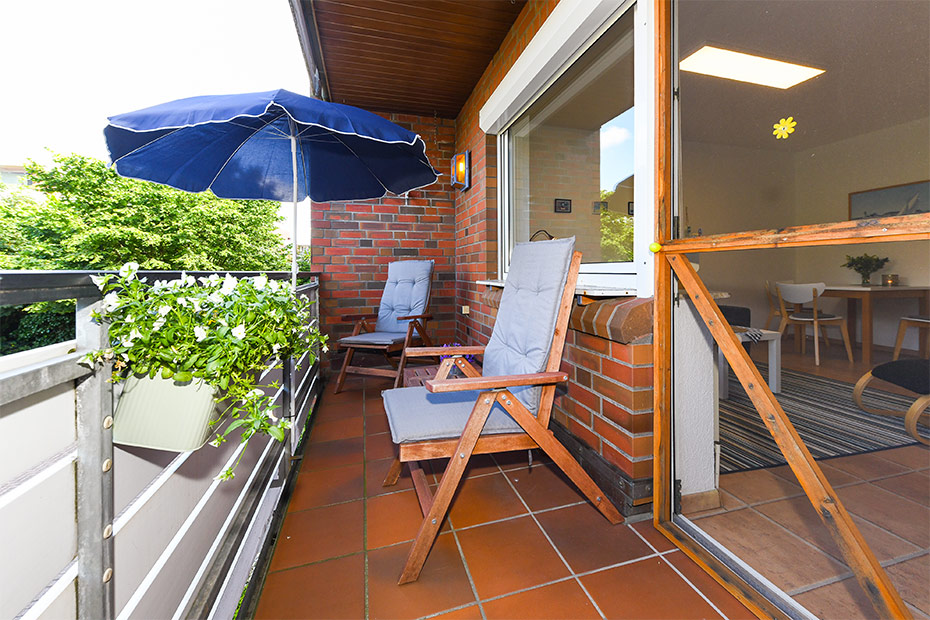 Ferienwohnung „Nordseebutze“ - Balkon