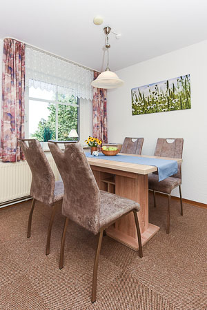 Ferienwohnung „Blumenwiese“ - Wohnraum mit integrierter Küche