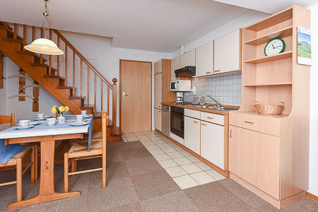 Ferienwohnung „Deichblick“ - Wohnraum mit integrierter Küche