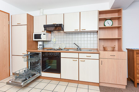 Ferienwohnung „Deichblick“ - Wohnraum mit integrierter Küche