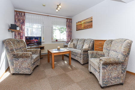 Ferienwohnung „Morgensonne“ - Wohnraum mit integrierter Küche