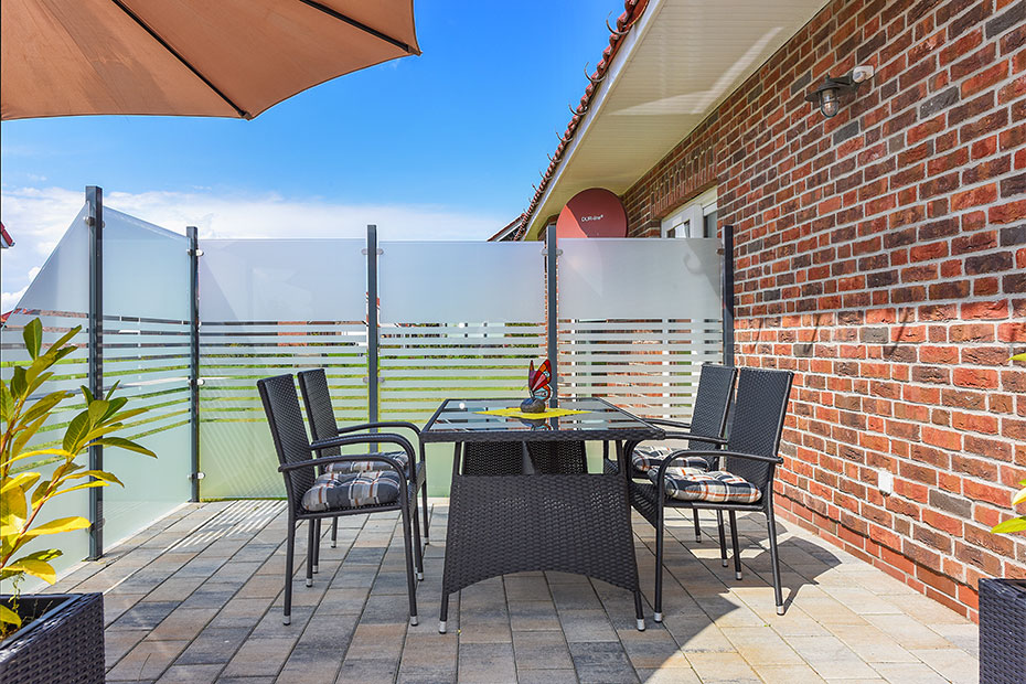 Ferienwohnung „große Wohnung“ - Terrasse