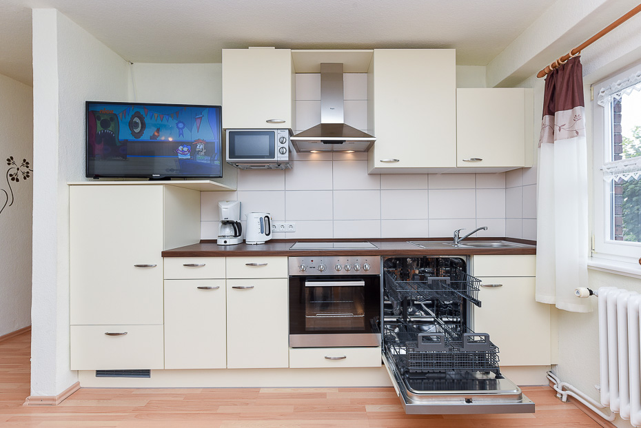 Ferienwohnung „Kornkammer“ - Wohnzimmer mit integriertem Küchenbereich