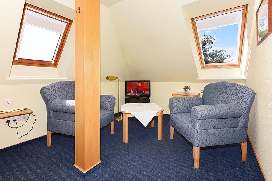 Doppelzimmer „Mühlenzimmer“ - Wohn- und Schlafraum