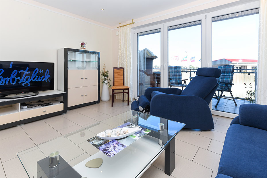 Ferienwohnung „Lilli Marleen“ - Wohnzimmer mit integriertem Küchenbereich