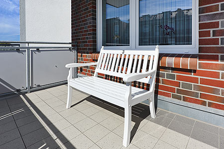 Ferienwohnung „Queen Mary II“ - Balkon Richtung Süden