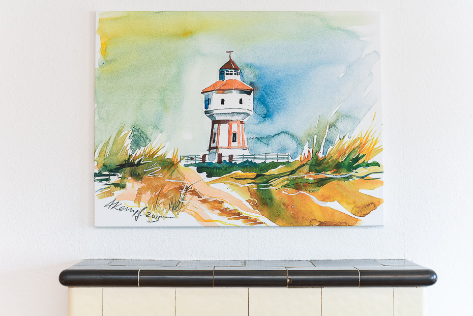 Ferienwohnung „de Badmeester“ - Wohnzimmer mit integriertem Küchenbereich