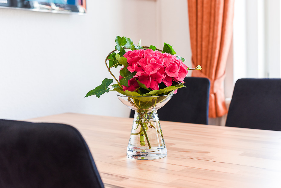 Ferienwohnung „de Badmeester“ - Wohnzimmer mit integriertem Küchenbereich