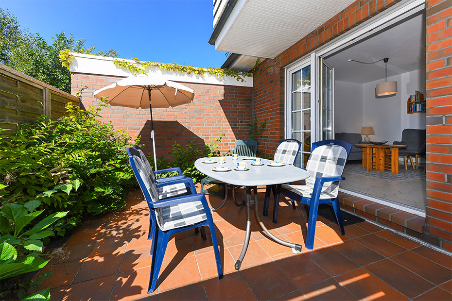 Ferienwohnung „Taddigskrabbe“ - Terrasse