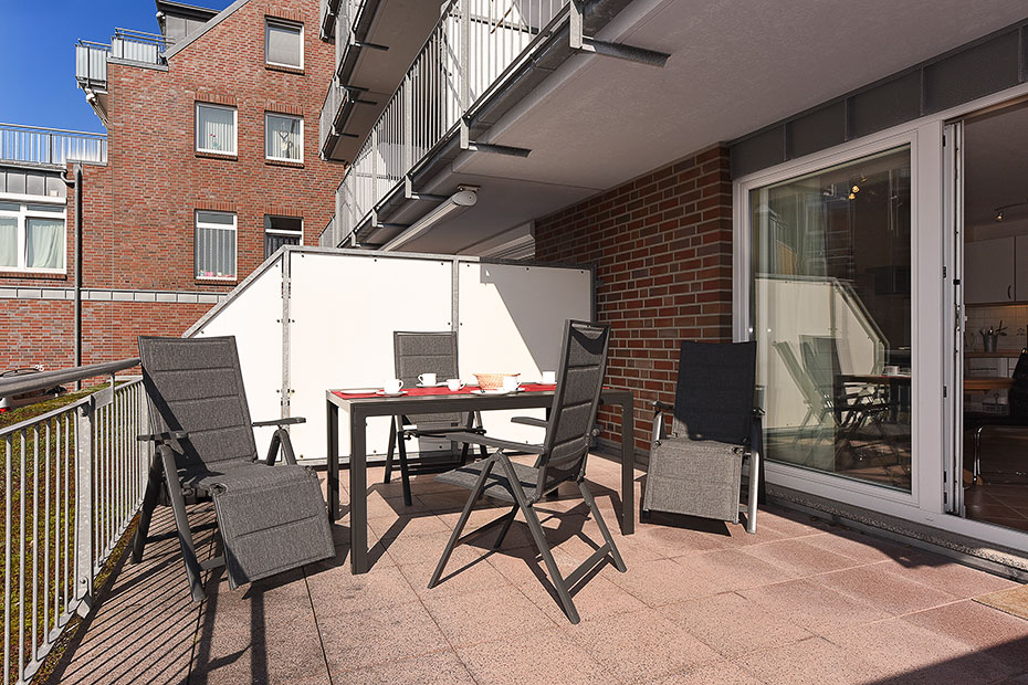 Ferienwohnung „Nordseeperle“ - Terrasse