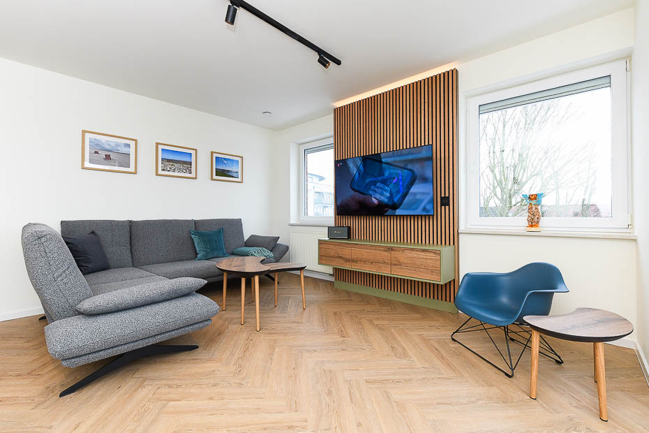 Ferienwohnung „Süderhörn“ - Wohnraum mit integrierter Küche