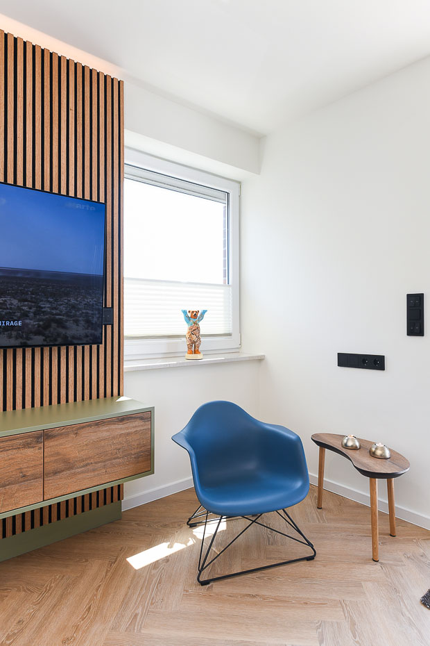 Ferienwohnung „Süderhörn“ - Wohnraum mit integrierter Küche