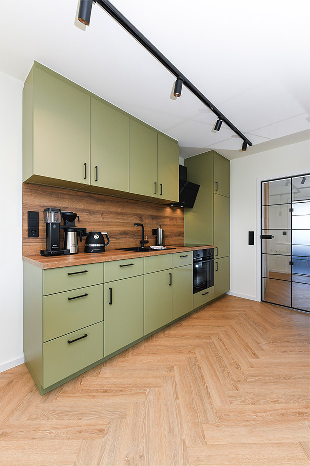 Ferienwohnung „Süderhörn“ - Wohnraum mit integrierter Küche