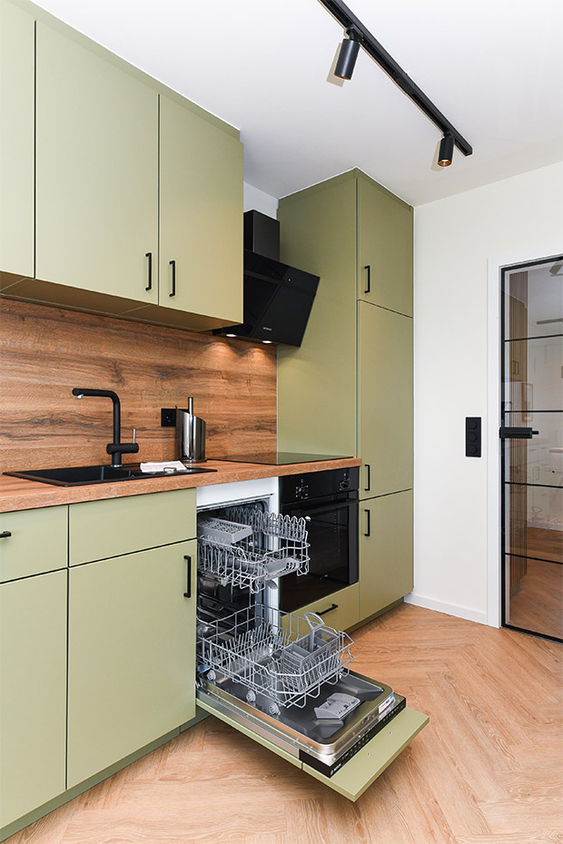 Ferienwohnung „Süderhörn“ - Wohnraum mit integrierter Küche