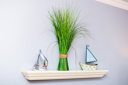 Ferienwohnung „Lüttje Brise“ - Wohnzimmer mit integriertem Küchenbereich