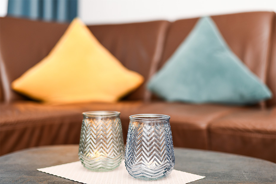 Ferienwohnung „Möwe“ - Wohnraum mit integrierter Küche