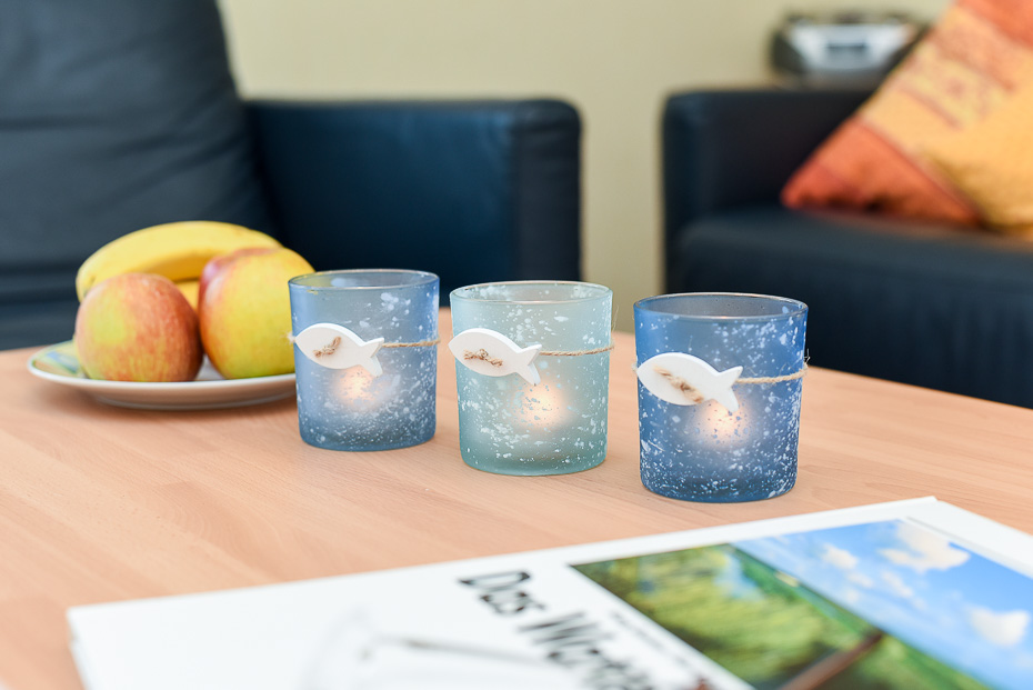 Ferienwohnung „Düne“ - Wohn- und Schlafraum mit integriertem Küchenbereich