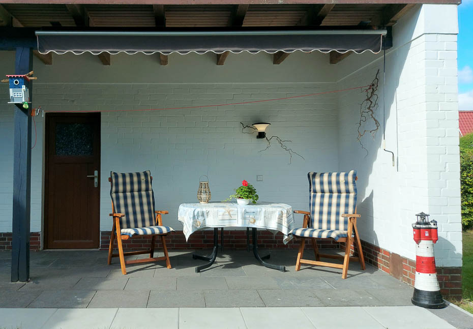 Ferienwohnung „Haus Windrose“ - überdachte Terrasse
